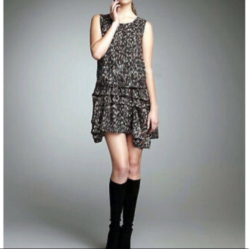 Theory Rikina Asymmetrical Silk Mini Dress